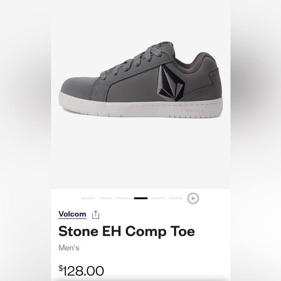 Volcom EH Comp Toe Sneakers Work Shoes, Stone - Picture 3 of 7